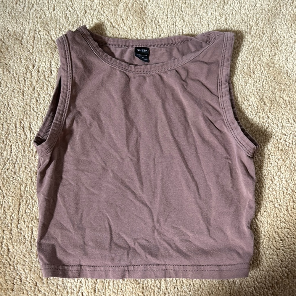 Brown tight tank.